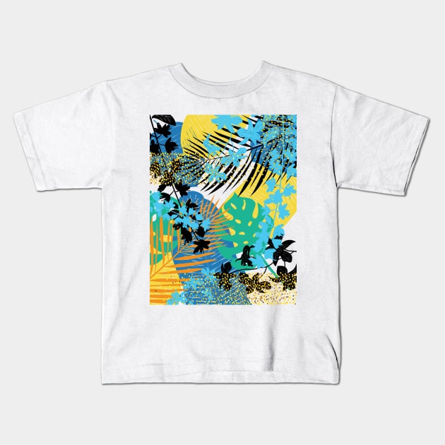 Tropical Leaves Kids T-Shirt by SWON Design